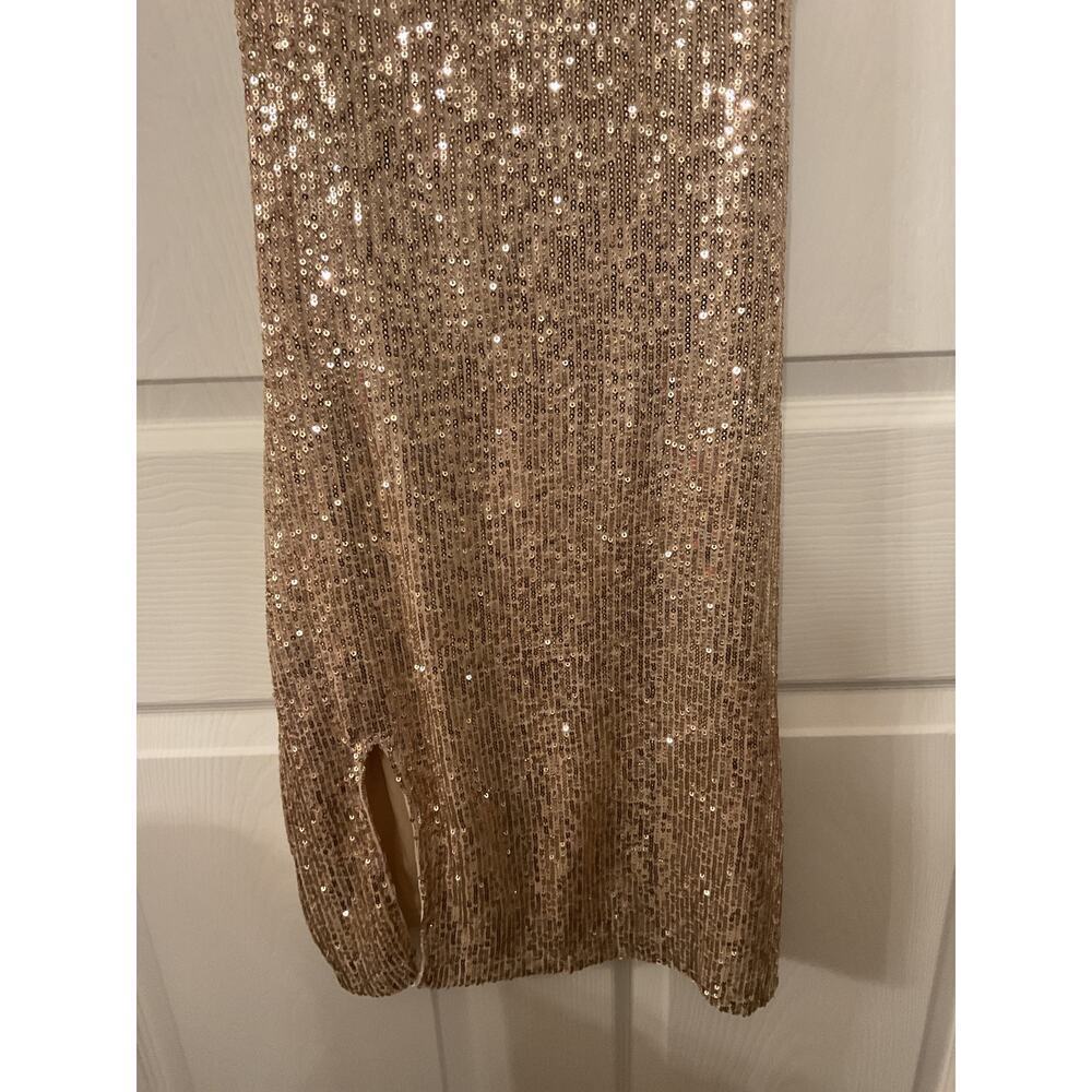 Dress Forum Los Angeles Gold Sequin Fearless Era Mini Dress, S - Picture 3 of 6